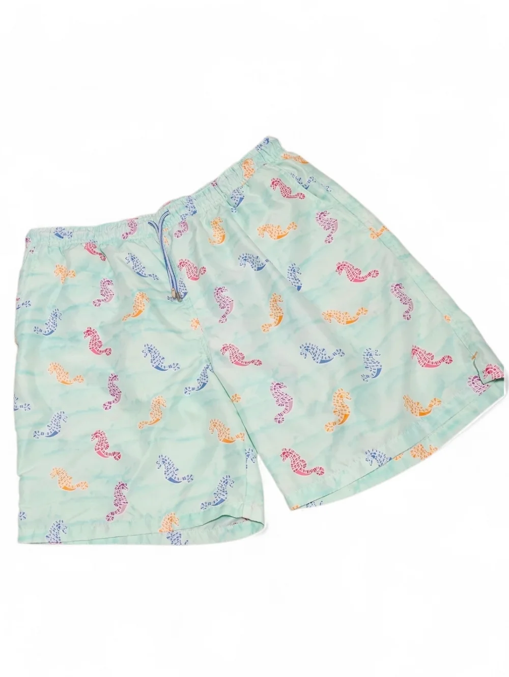 Peter Millar Seahorse 3 Pocket Drawstring Men's Swim Trunks Key Pocket Size XL